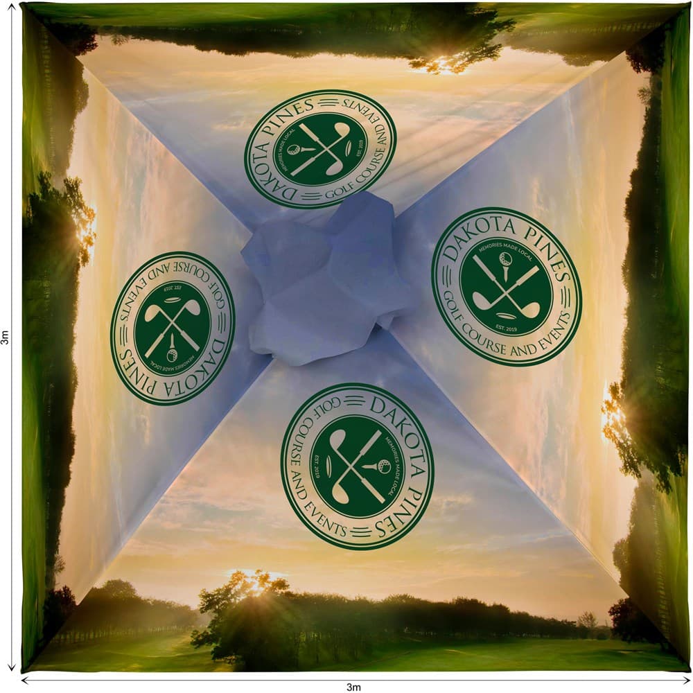 Fade Resistant Parasol Roof 3m x 3m 1