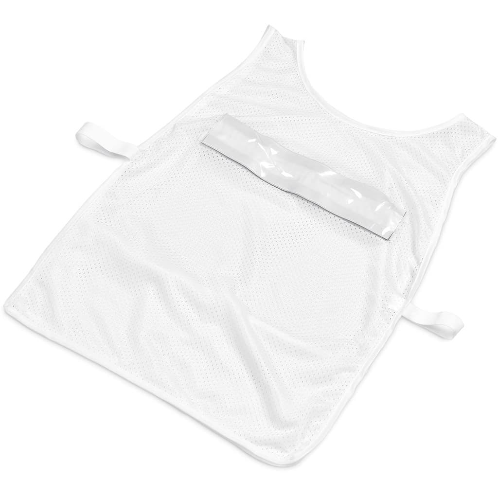 Hoppla Jackal Caddy Bib with PVC Name Sleeve-White 3