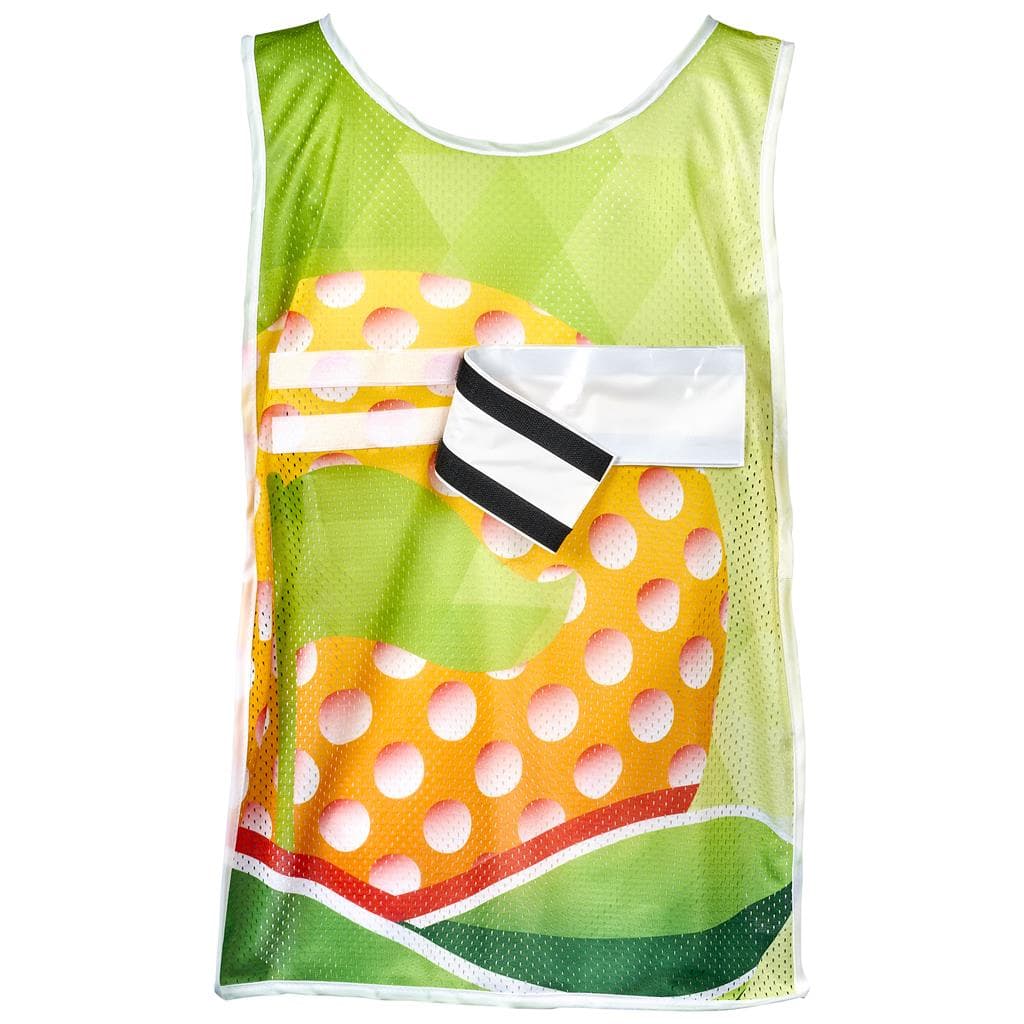 Hoppla Jackal Caddy Bib with PVC Name Sleeve-White 11