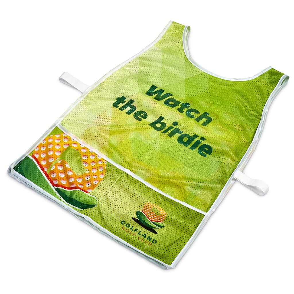Hoppla Jackal Caddy Bib with PVC Name Sleeve-White