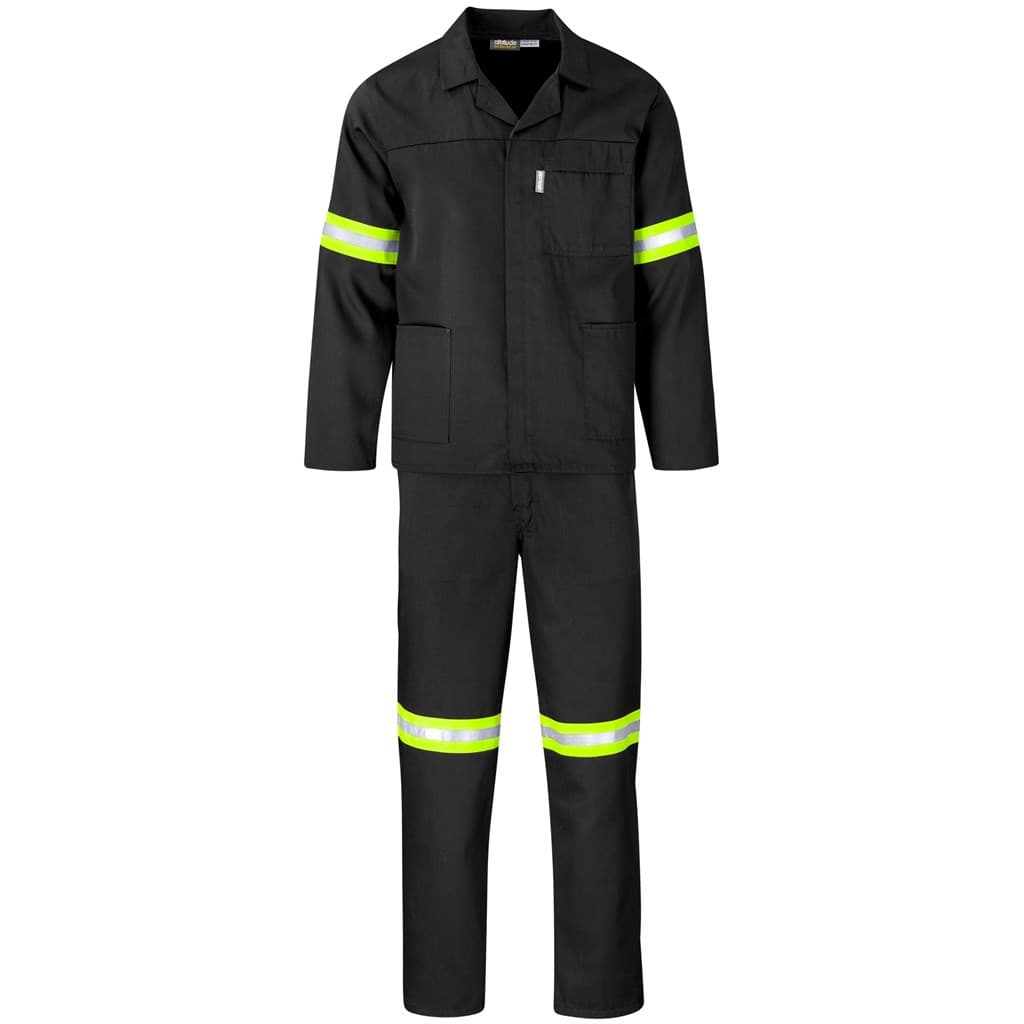 Trade Polycotton Conti Suit - Reflective Arms & Legs - Yellow Tape 18