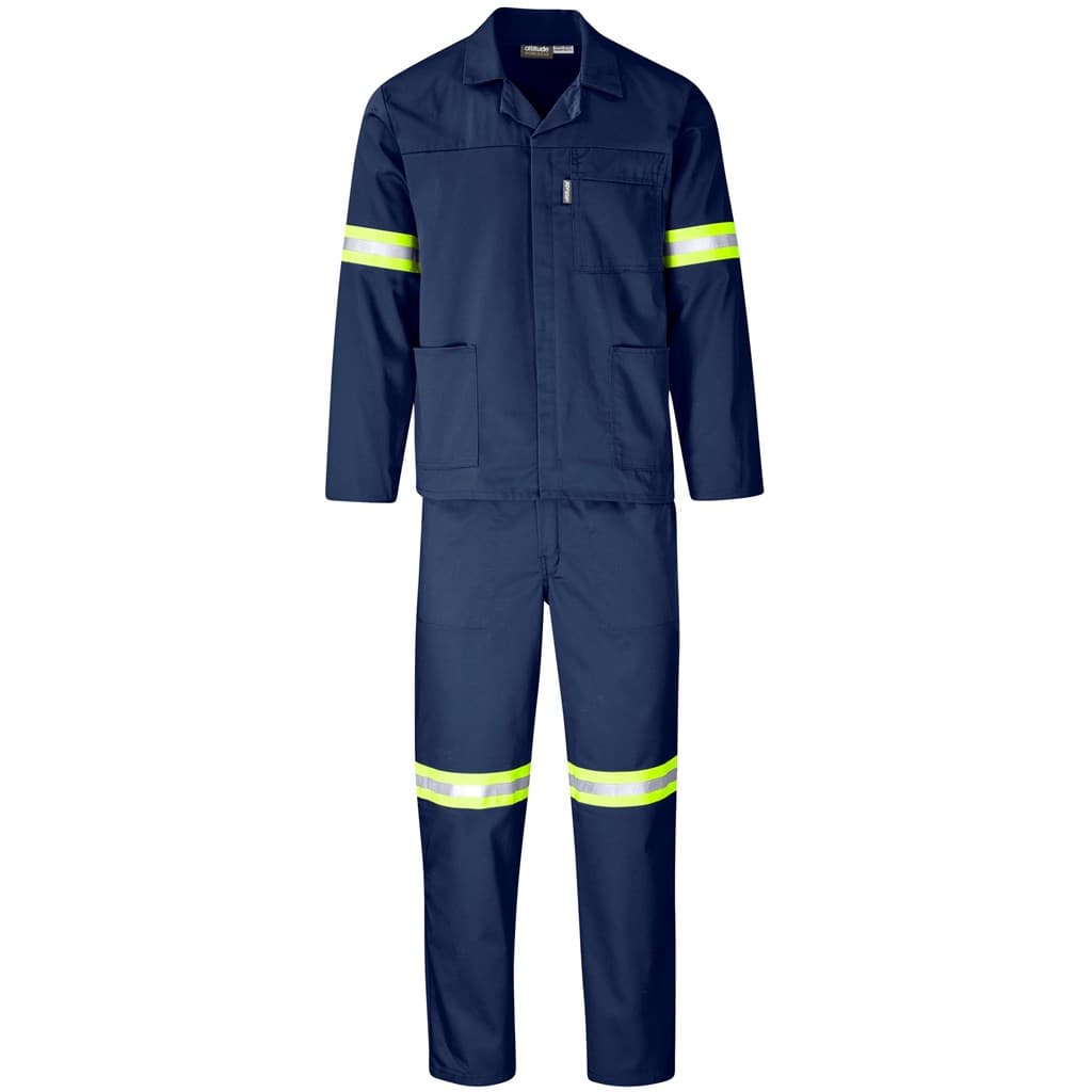 Trade Polycotton Conti Suit - Reflective Arms & Legs - Yellow Tape 30