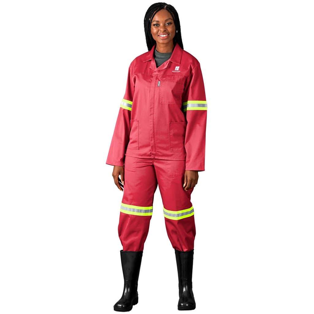 Trade Polycotton Conti Suit - Reflective Arms, Legs & Back - Yellow Tape 2