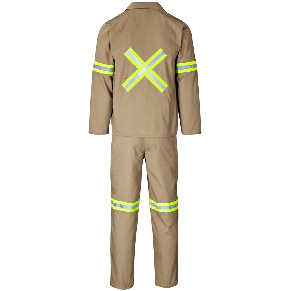 Trade Polycotton Conti Suit - Reflective Arms, Legs & Back - Yellow Tape 19
