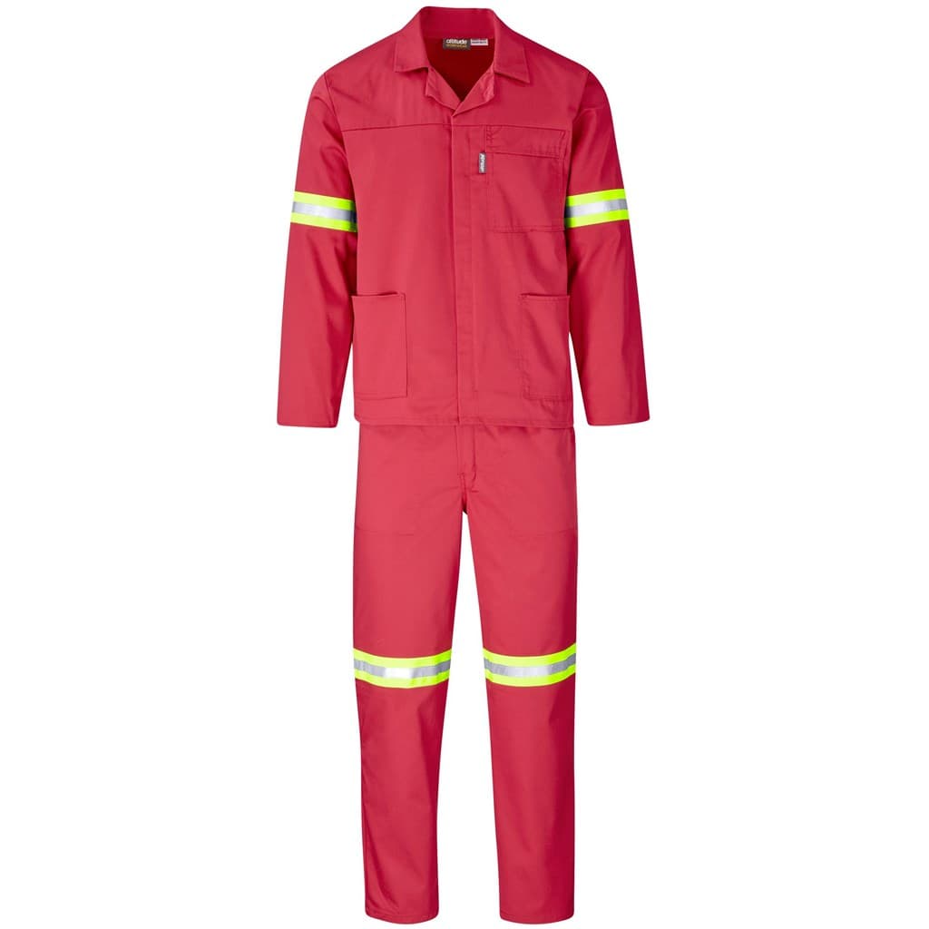 Trade Polycotton Conti Suit - Reflective Arms, Legs & Back - Yellow Tape 26