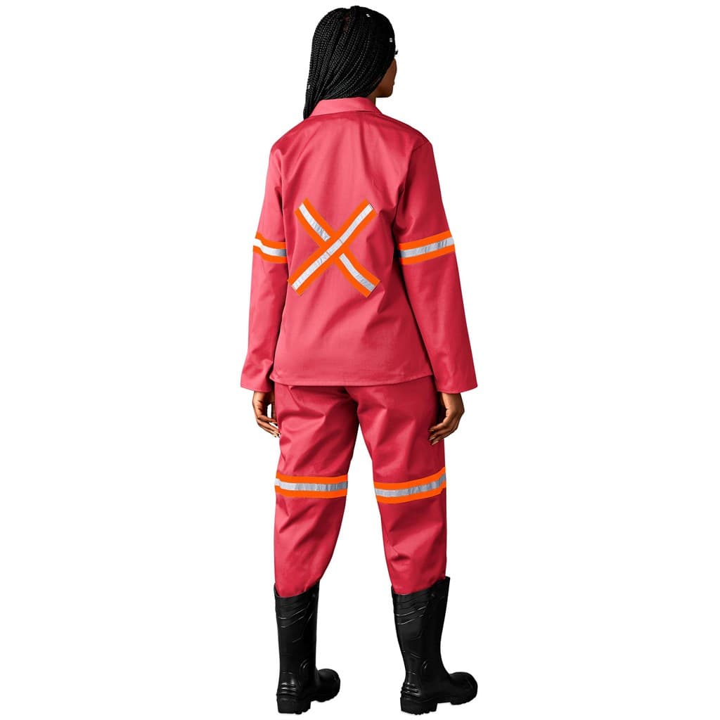 Trade Polycotton Conti - Suit Reflective Arms, Legs & Back - Orange Tape 6
