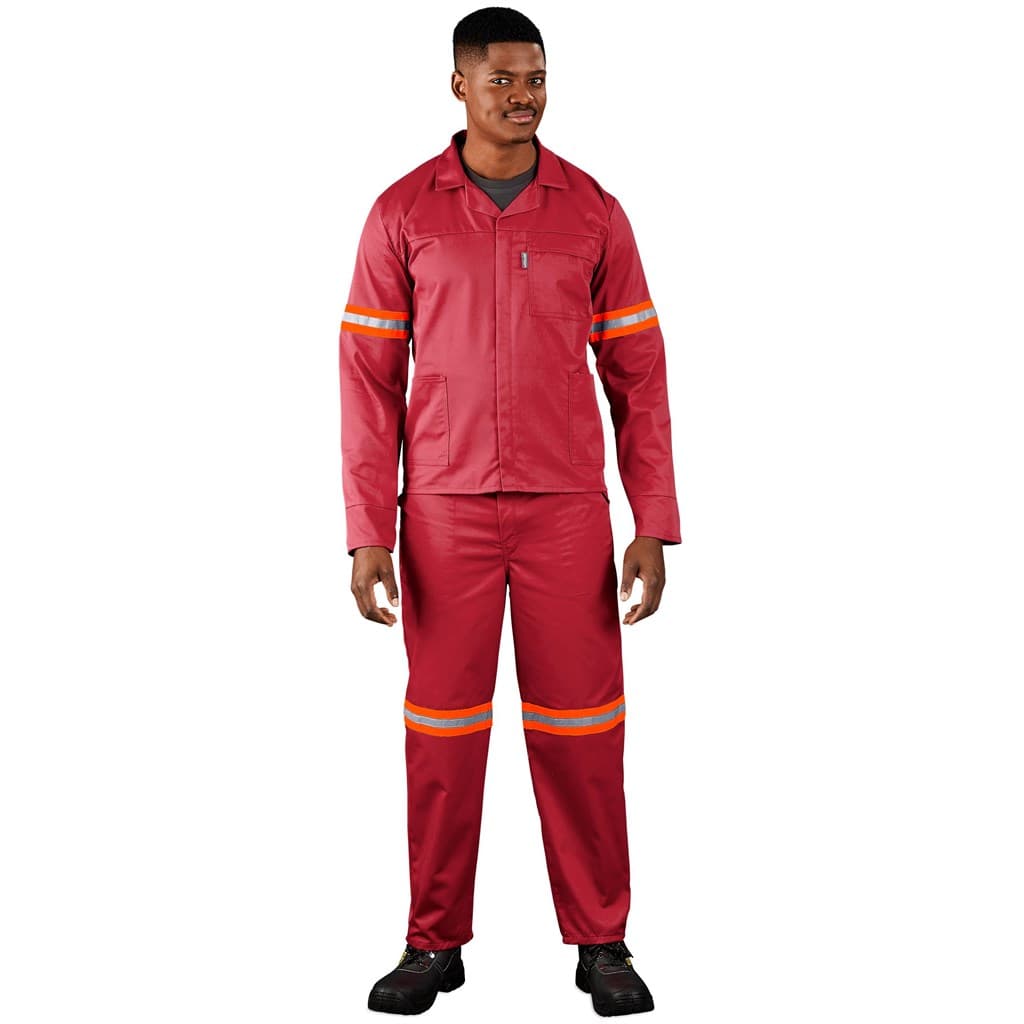 Trade Polycotton Conti - Suit Reflective Arms, Legs & Back - Orange Tape 4