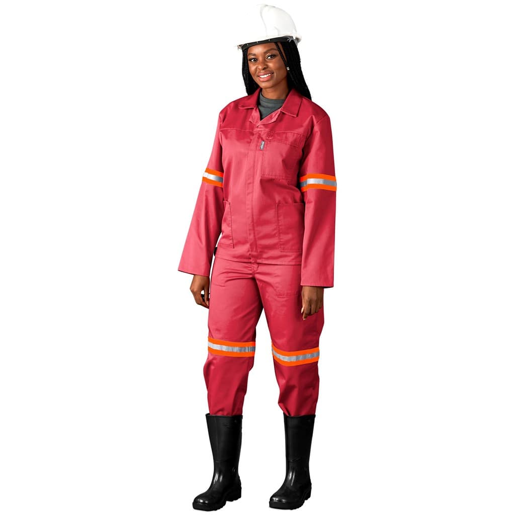 Trade Polycotton Conti - Suit Reflective Arms, Legs & Back - Orange Tape 3