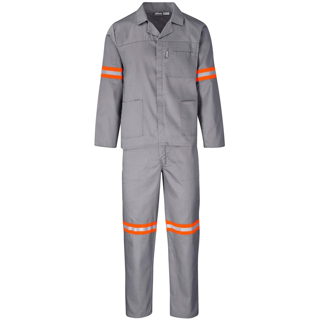 Trade Polycotton Conti - Suit Reflective Arms, Legs & Back - Orange Tape 13