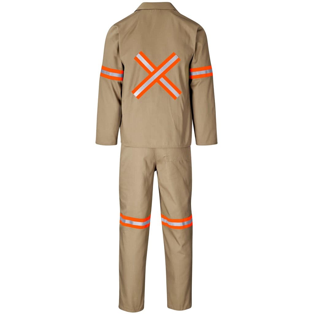 Trade Polycotton Conti - Suit Reflective Arms, Legs & Back - Orange Tape 18