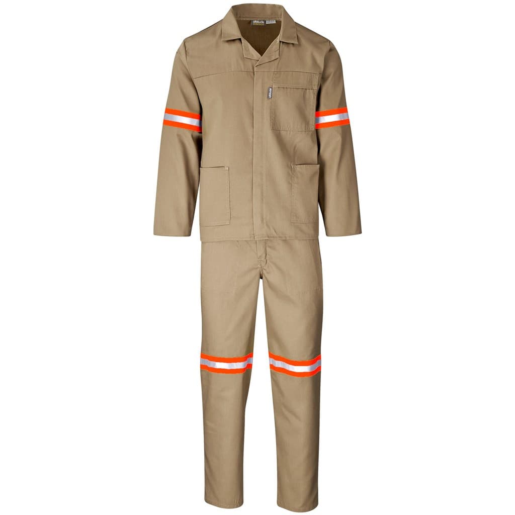 Trade Polycotton Conti - Suit Reflective Arms, Legs & Back - Orange Tape 16