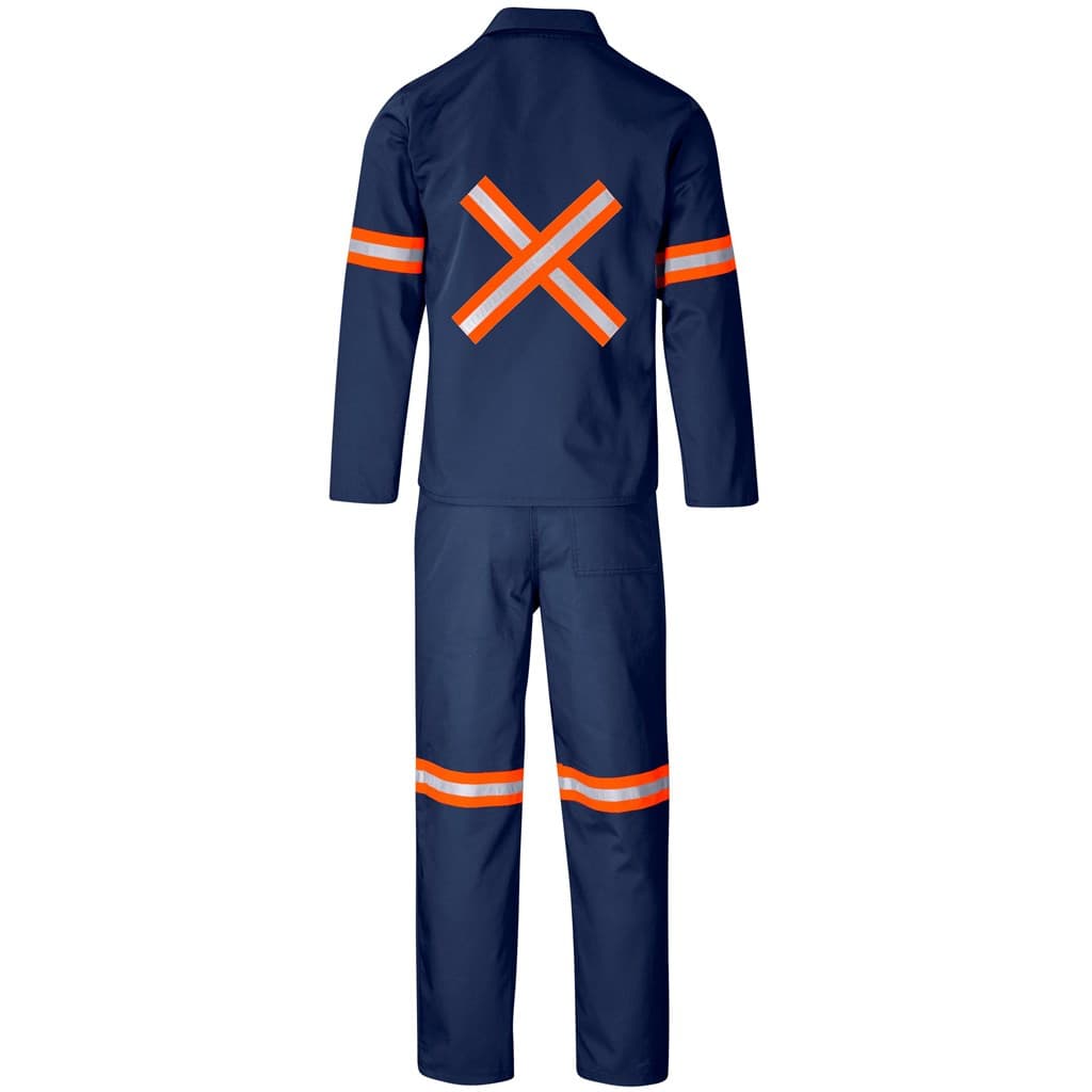 Trade Polycotton Conti - Suit Reflective Arms, Legs & Back - Orange Tape 20