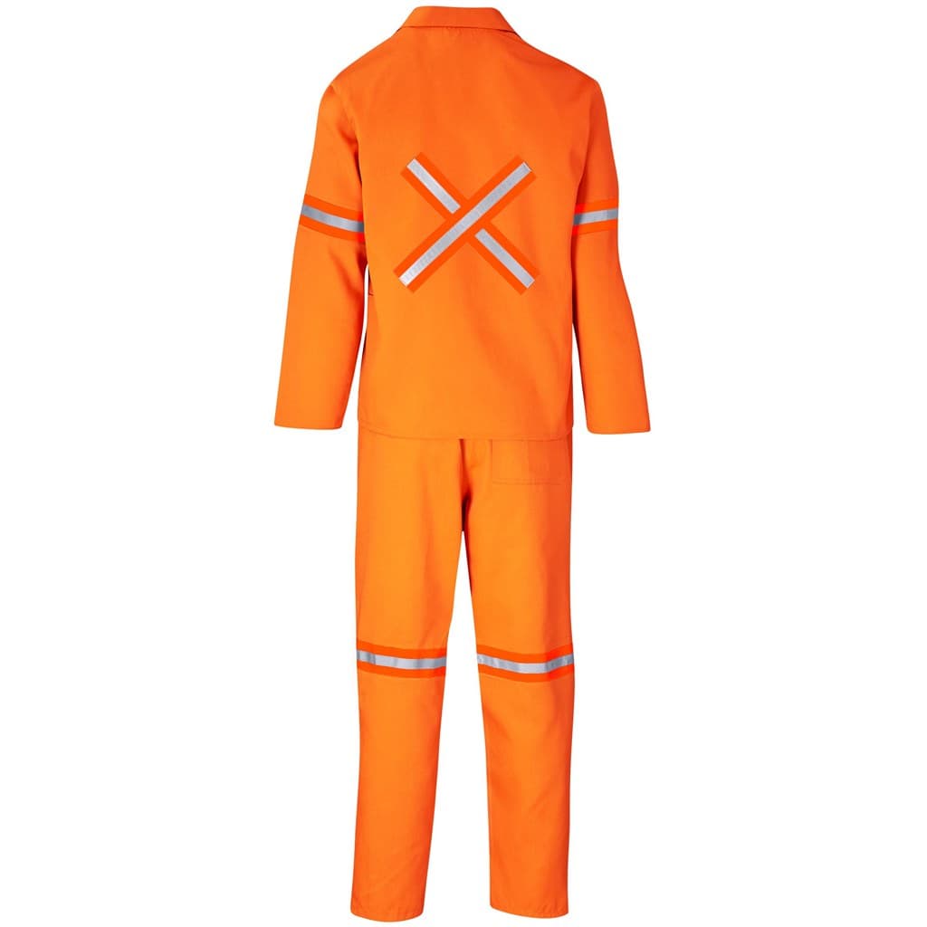 Trade Polycotton Conti - Suit Reflective Arms, Legs & Back - Orange Tape 24