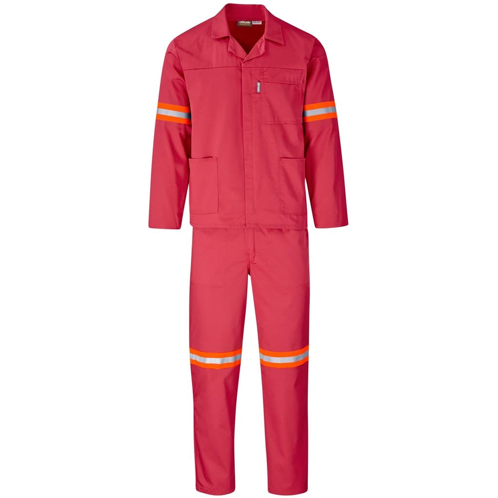 Trade Polycotton Conti - Suit Reflective Arms, Legs & Back - Orange Tape 25