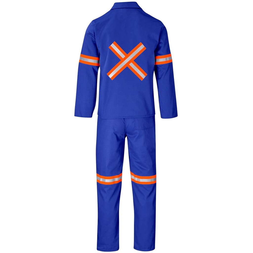 Trade Polycotton Conti - Suit Reflective Arms, Legs & Back - Orange Tape 29