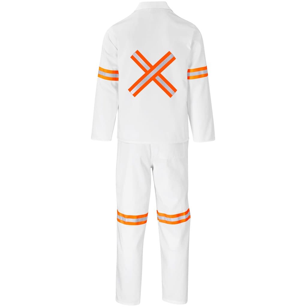 Trade Polycotton Conti - Suit Reflective Arms, Legs & Back - Orange Tape 33