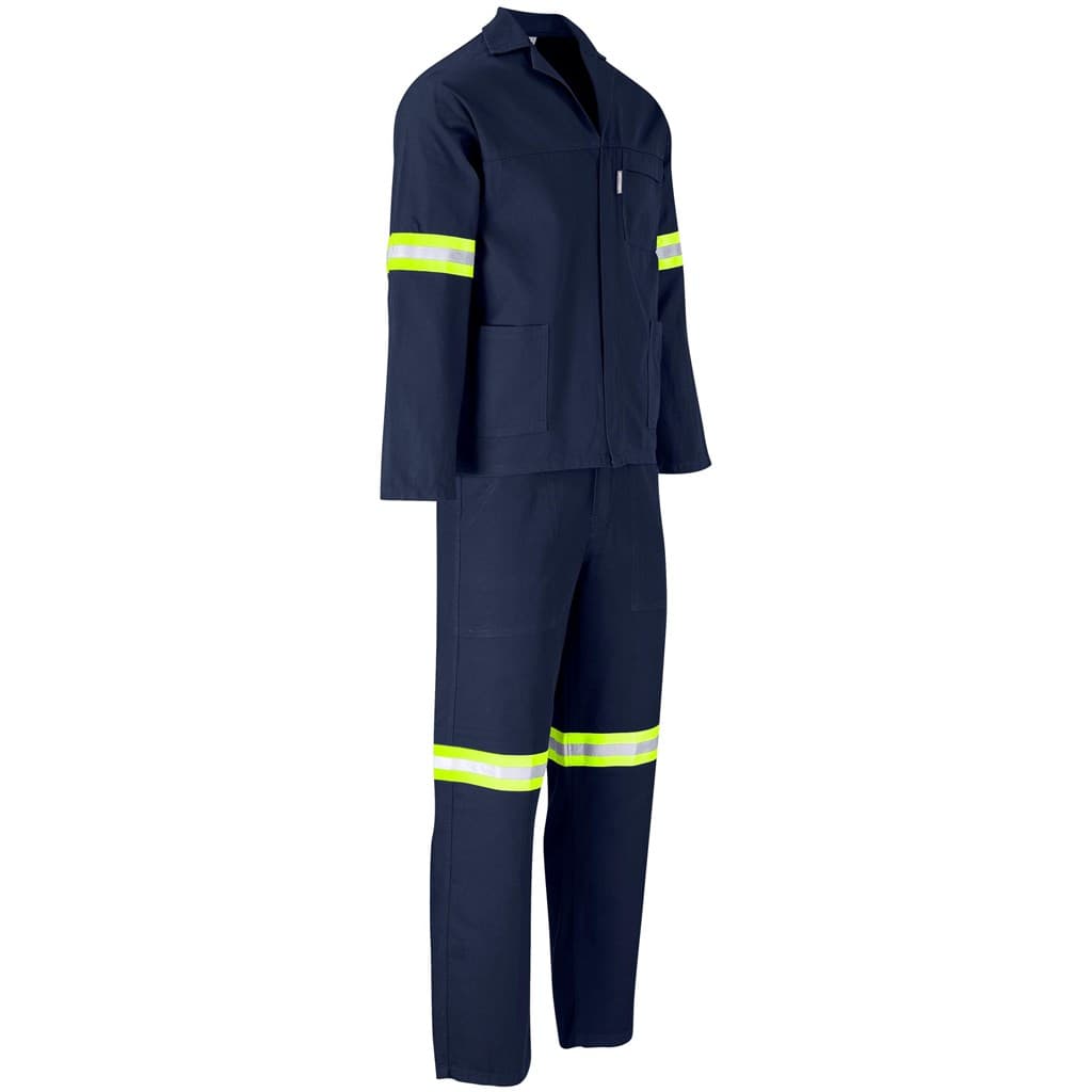 Technician 100% Cotton Conti Suit - Reflective Arms & Legs - Yellow Tape 14