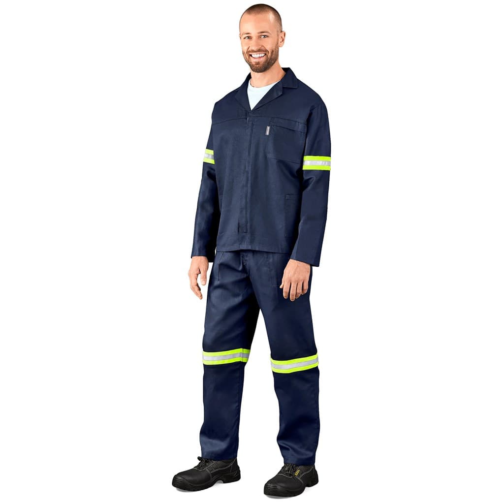 Technician 100% Cotton Conti Suit - Reflective Arms & Legs - Yellow Tape 2