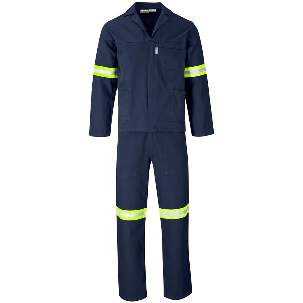 Technician 100% Cotton Conti Suit - Reflective Arms & Legs - Yellow Tape 12