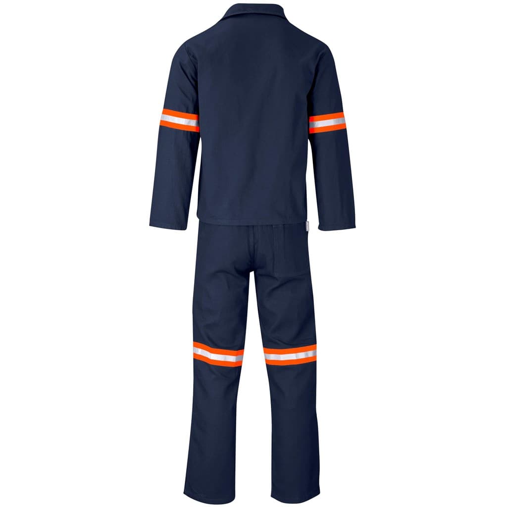 Technician 100% Cotton Conti Suit - Reflective Arms & Legs - Orange Tape 10