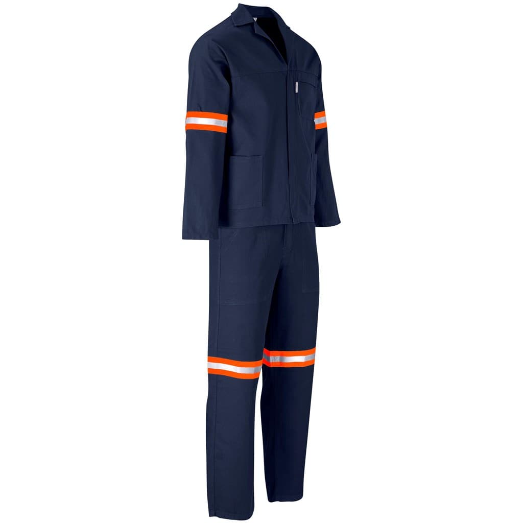 Technician 100% Cotton Conti Suit - Reflective Arms & Legs - Orange Tape 9