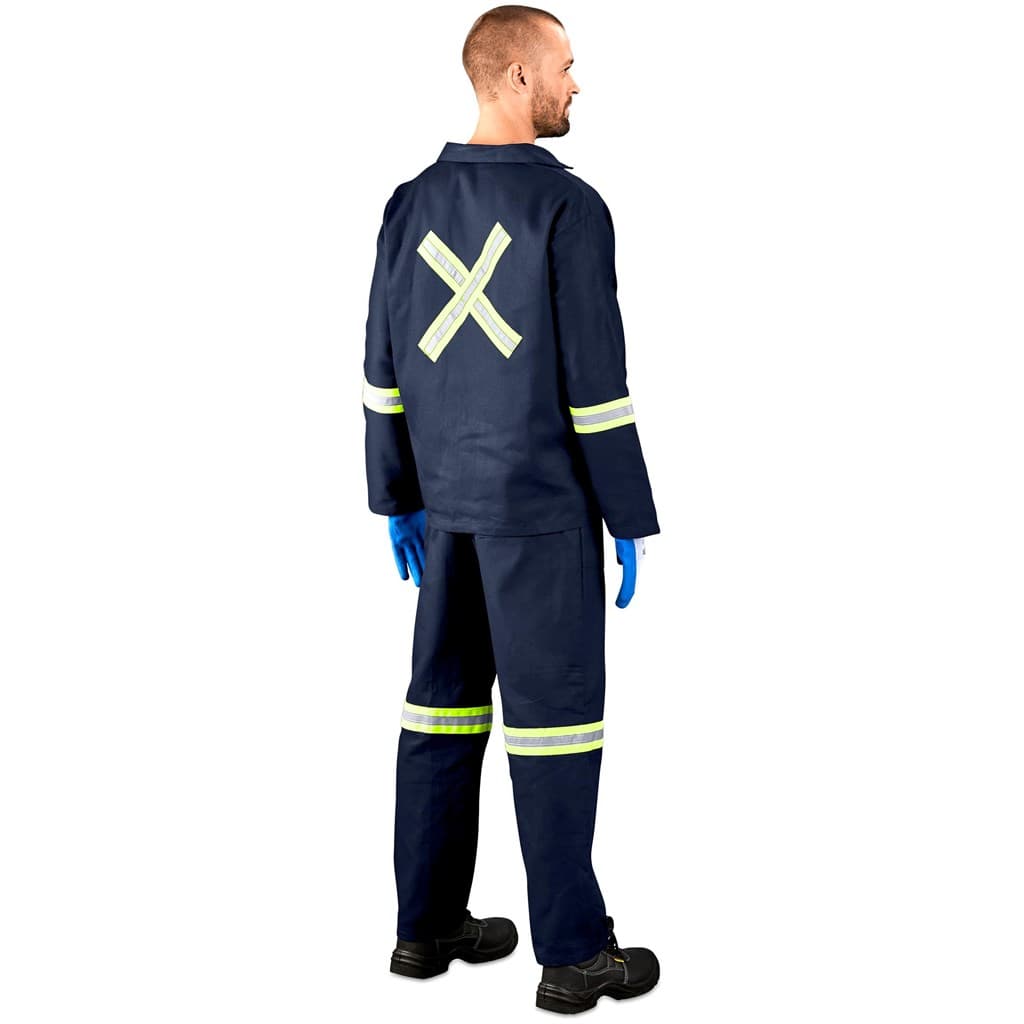 Technician 100% Cotton Conti Suit - Reflective Arms, Legs & Back - Yellow Tape 2