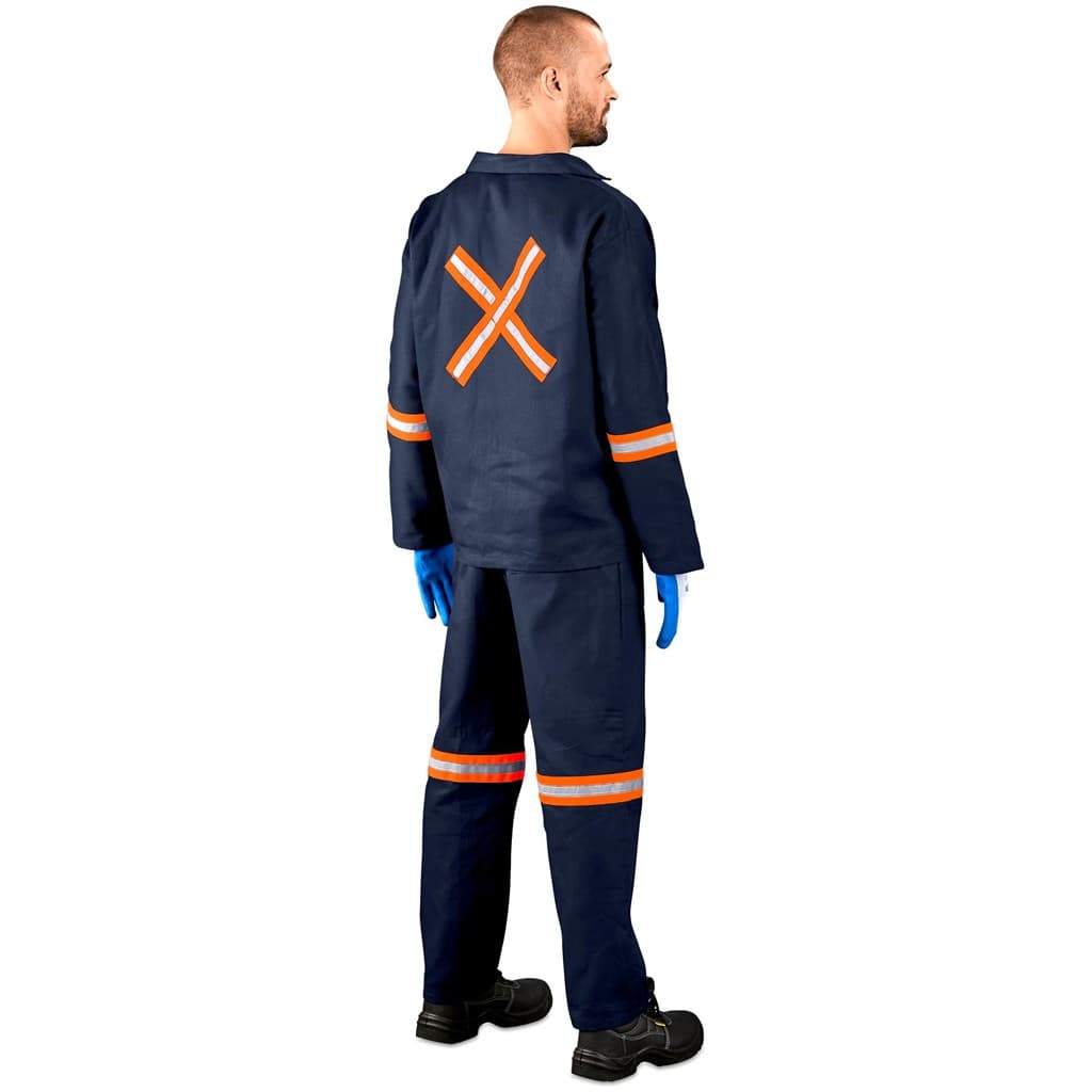 Technician 100% Cotton Conti Suit - Reflective Arms, Legs & Back - Orange Tape 3