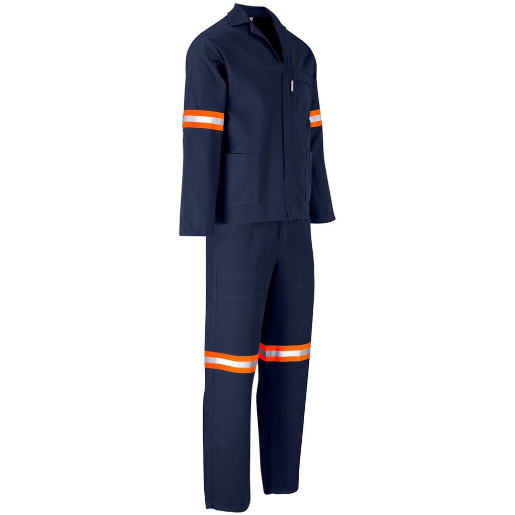 Technician 100% Cotton Conti Suit - Reflective Arms, Legs & Back - Orange Tape 10