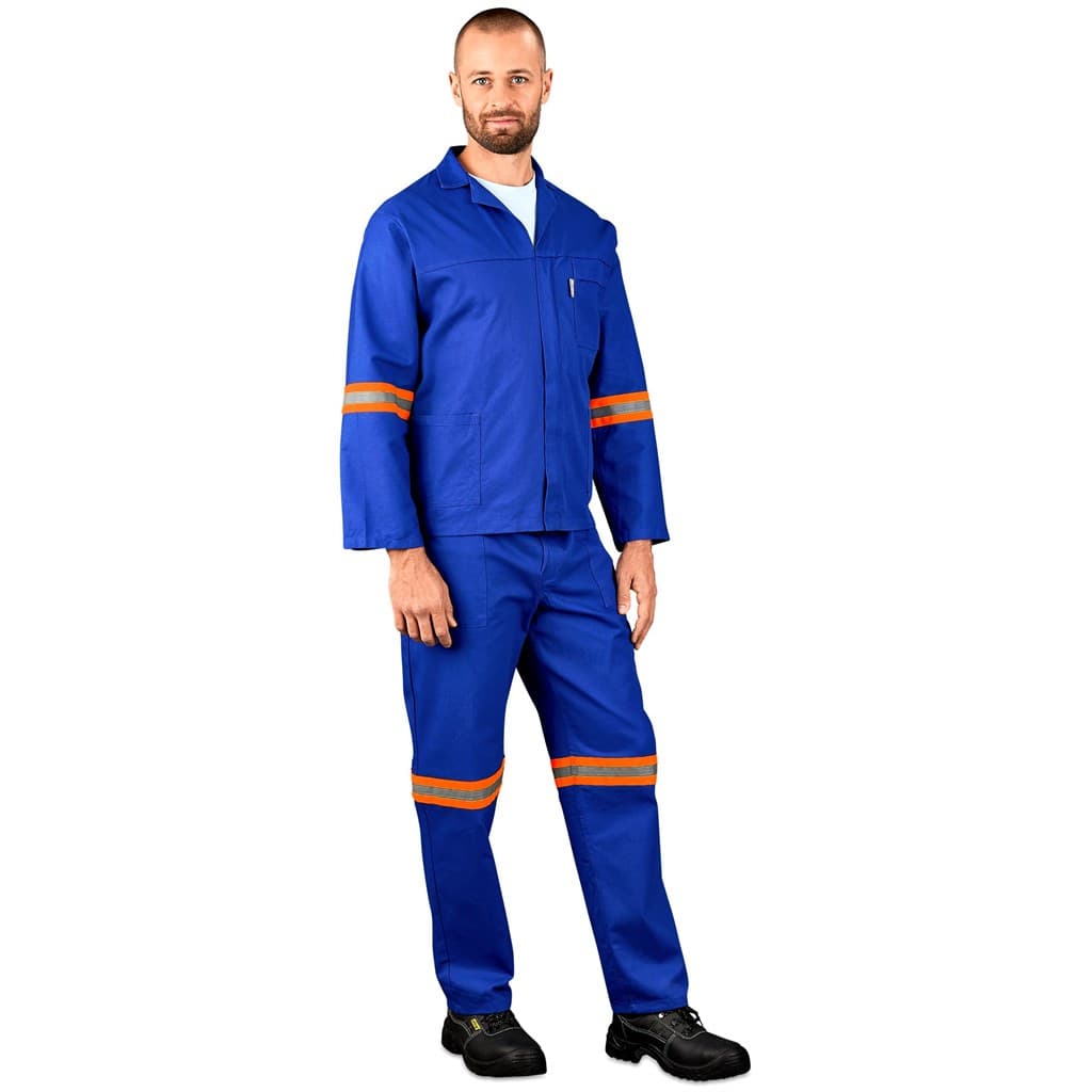 Technician 100% Cotton Conti Suit - Reflective Arms, Legs & Back - Orange Tape 6