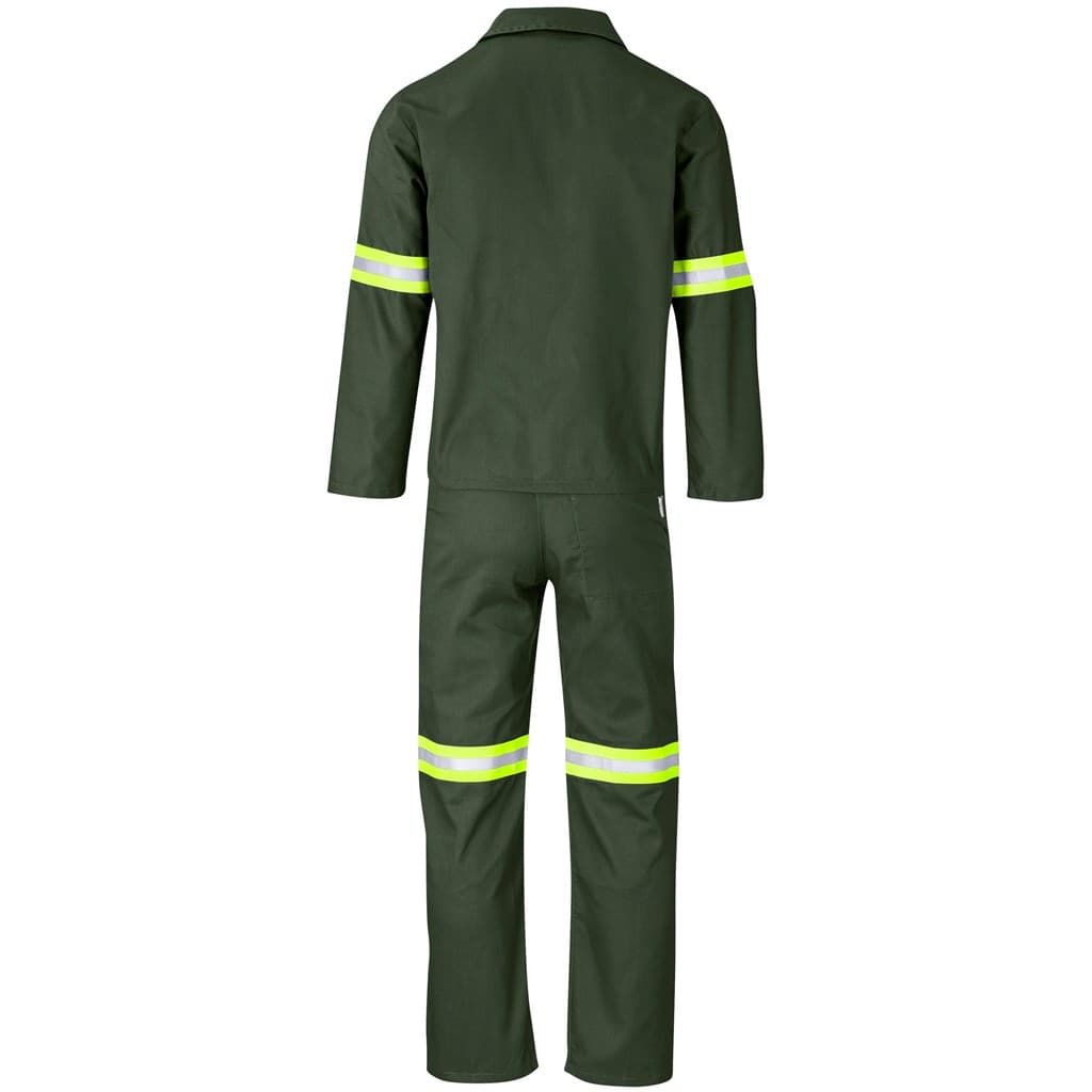 Acid Resistant Polycotton Conti Suit - Reflective Arm & Legs - Yellow Tape 8