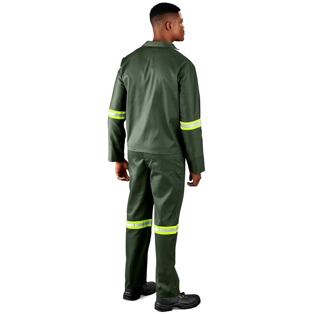 Acid Resistant Polycotton Conti Suit - Reflective Arm & Legs - Yellow Tape 5