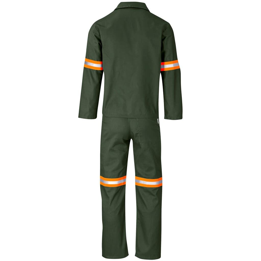 Acid Resistant Polycotton Conti Suit - Reflective Arm & Legs - Orange Tape 7