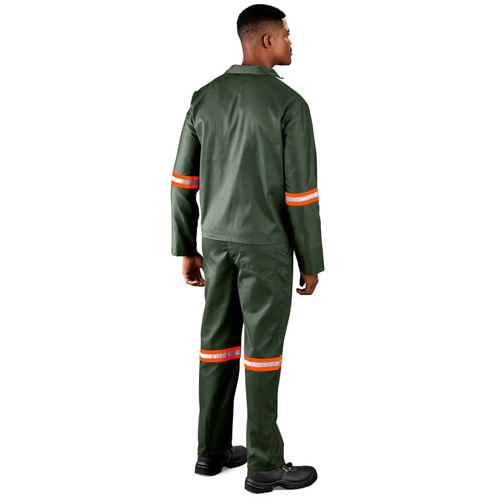 Acid Resistant Polycotton Conti Suit - Reflective Arm & Legs - Orange Tape 4