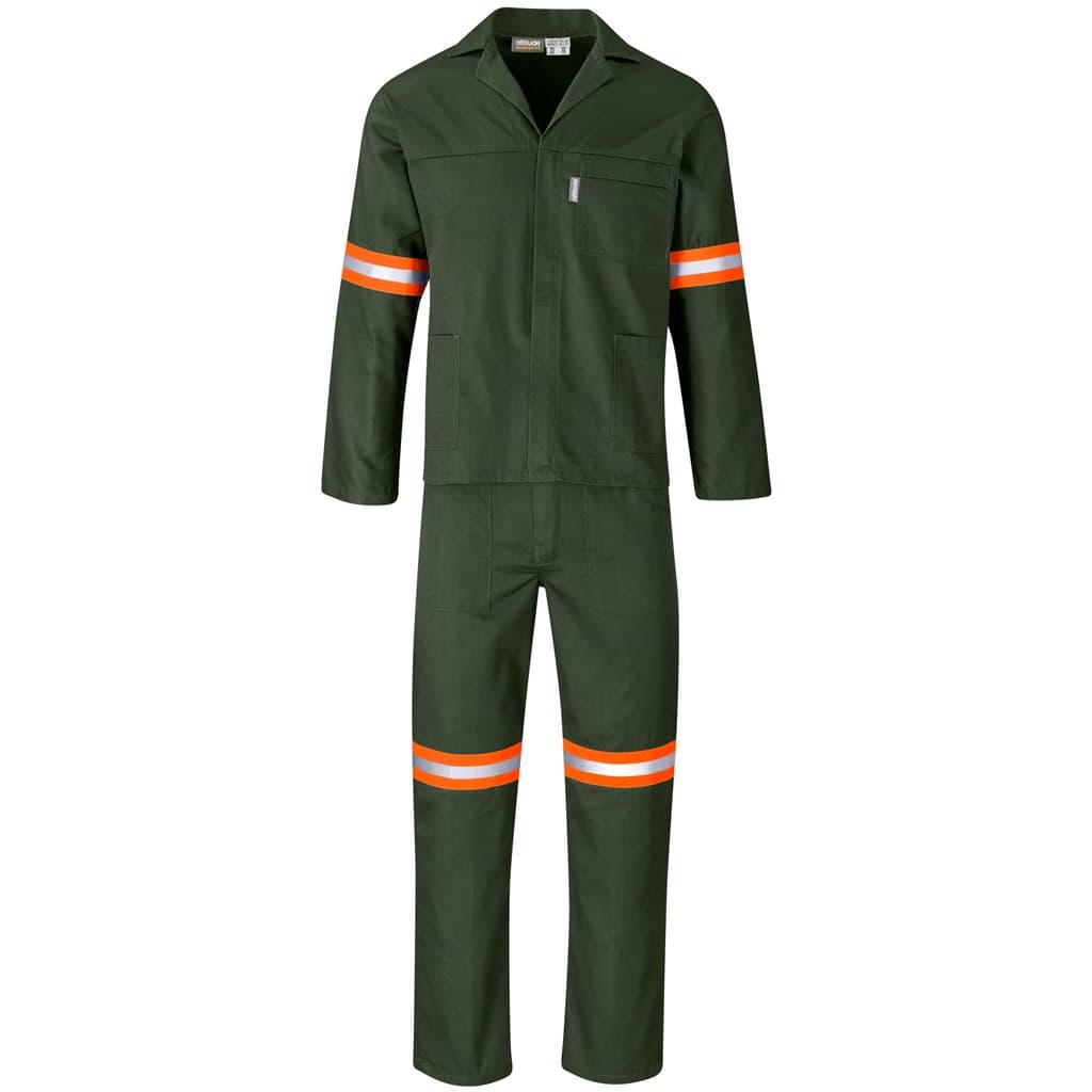 Acid Resistant Polycotton Conti Suit - Reflective Arm & Legs - Orange Tape 5