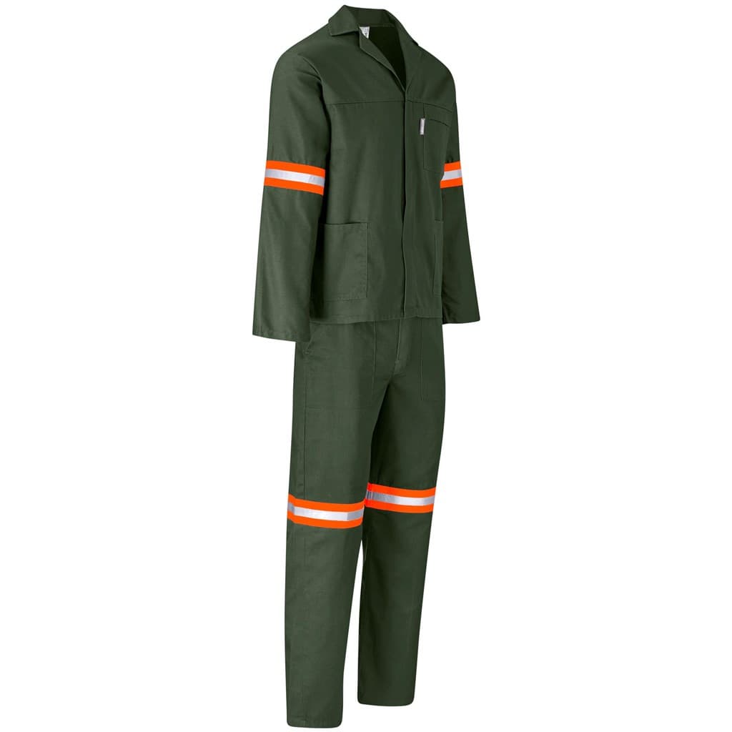 Acid Resistant Polycotton Conti Suit - Reflective Arm, Legs & Back - Orange Tape 6
