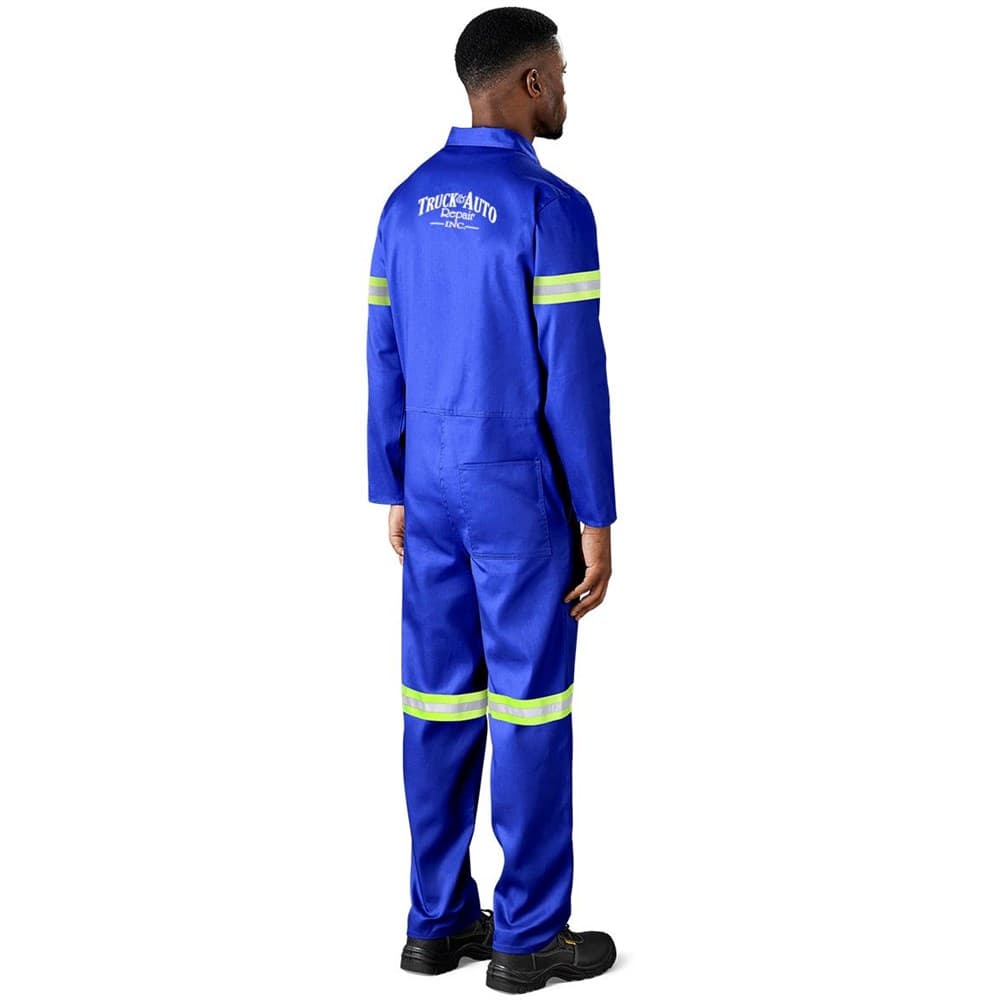 Safety Polycotton Boiler Suit - Reflective Arms & Legs - Yellow Tape 3