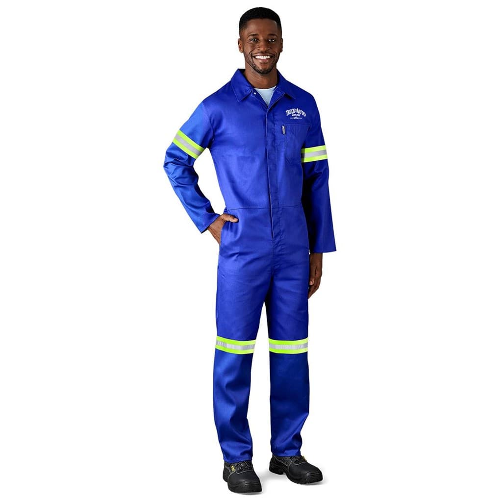 Safety Polycotton Boiler Suit - Reflective Arms & Legs - Yellow Tape 4