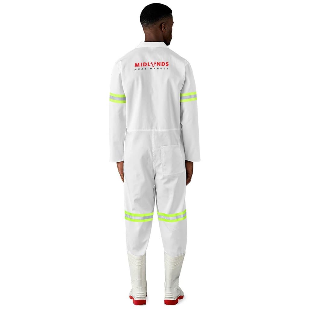 Safety Polycotton Boiler Suit - Reflective Arms & Legs - Yellow Tape 6