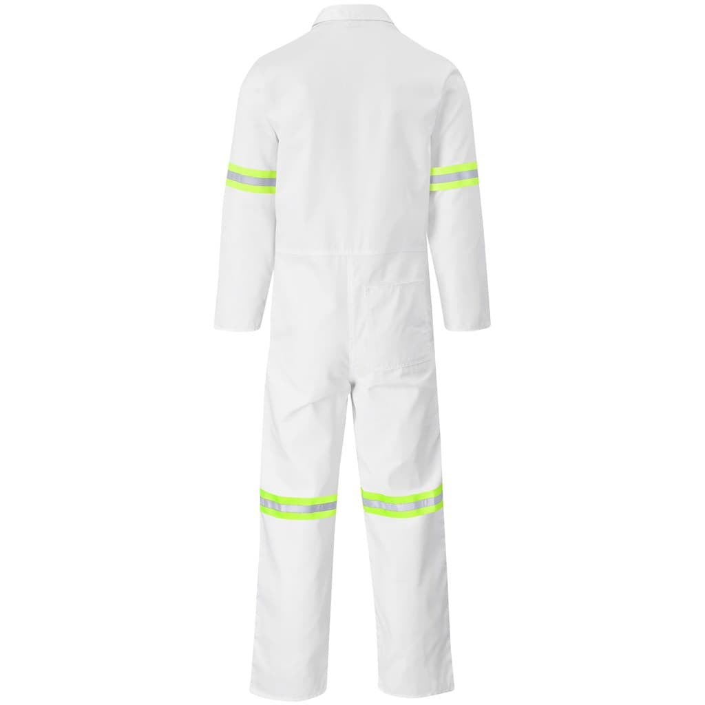 Safety Polycotton Boiler Suit - Reflective Arms & Legs - Yellow Tape 13