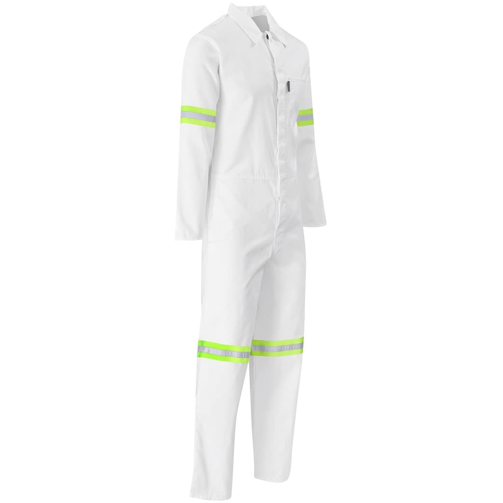 Safety Polycotton Boiler Suit - Reflective Arms & Legs - Yellow Tape 14
