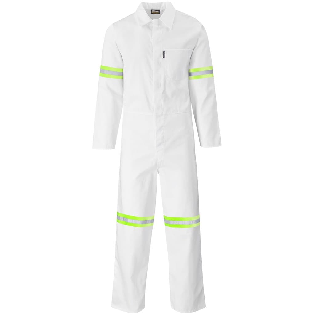 Safety Polycotton Boiler Suit - Reflective Arms & Legs - Yellow Tape 12