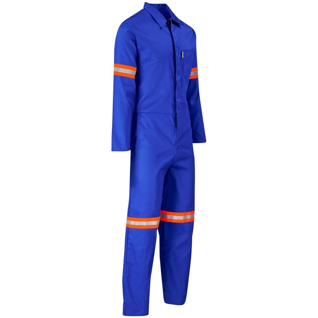 Safety Polycotton Boiler Suit - Reflective Arms & Legs - Orange Tape 10