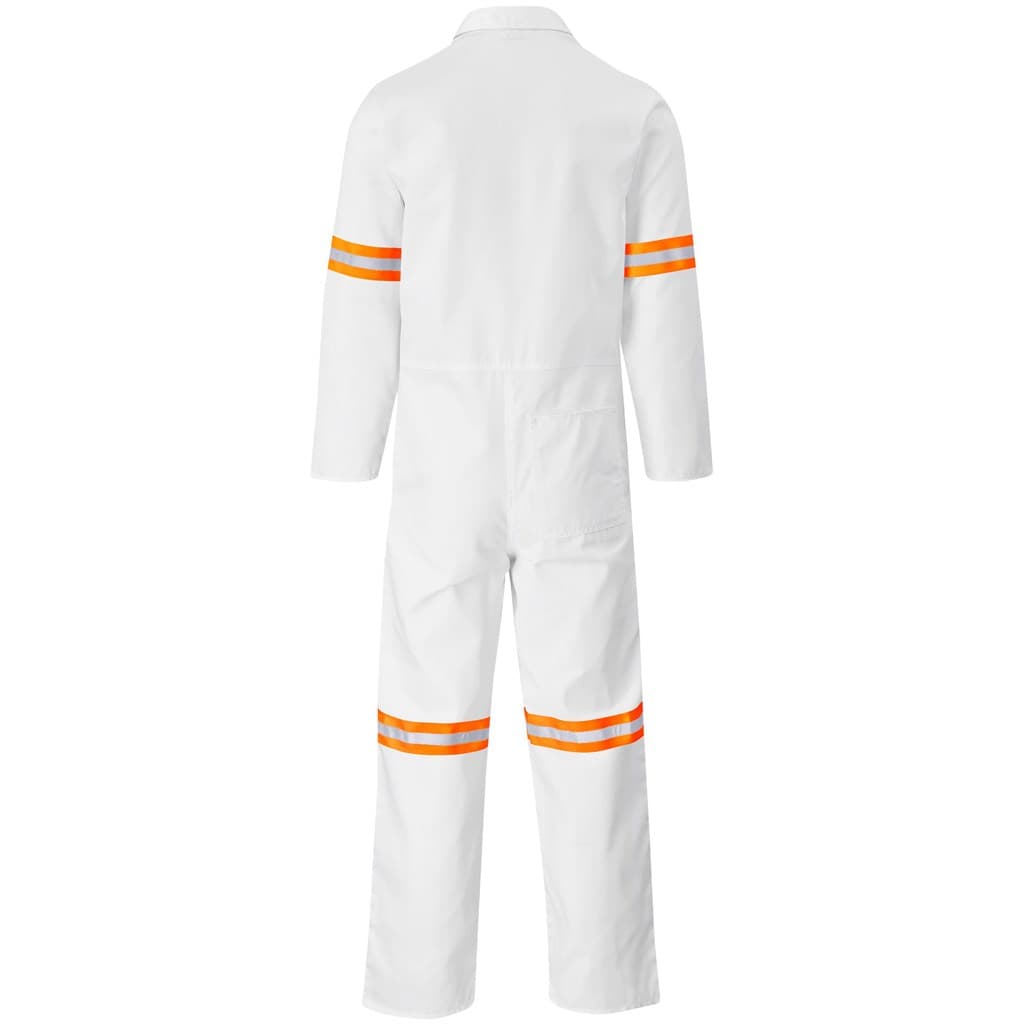 Safety Polycotton Boiler Suit - Reflective Arms & Legs - Orange Tape 13
