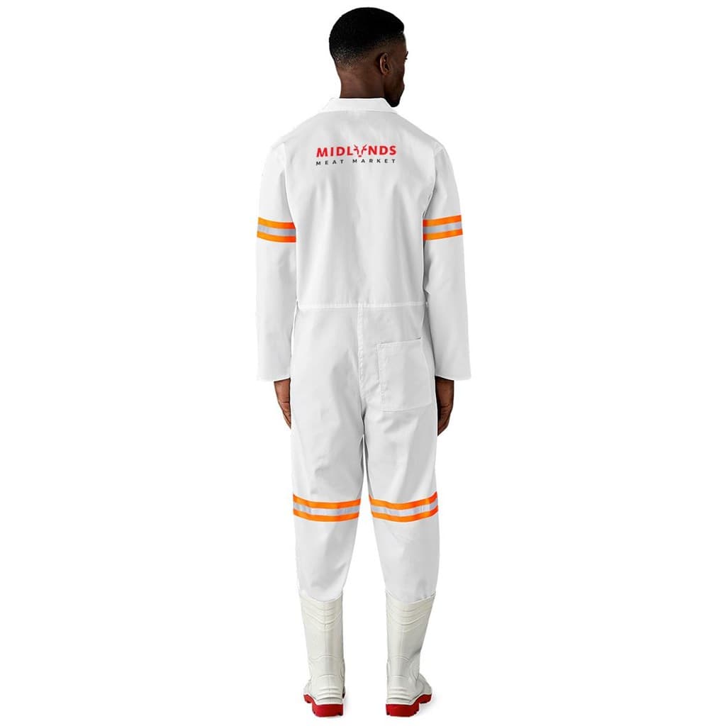 Safety Polycotton Boiler Suit - Reflective Arms & Legs - Orange Tape 4