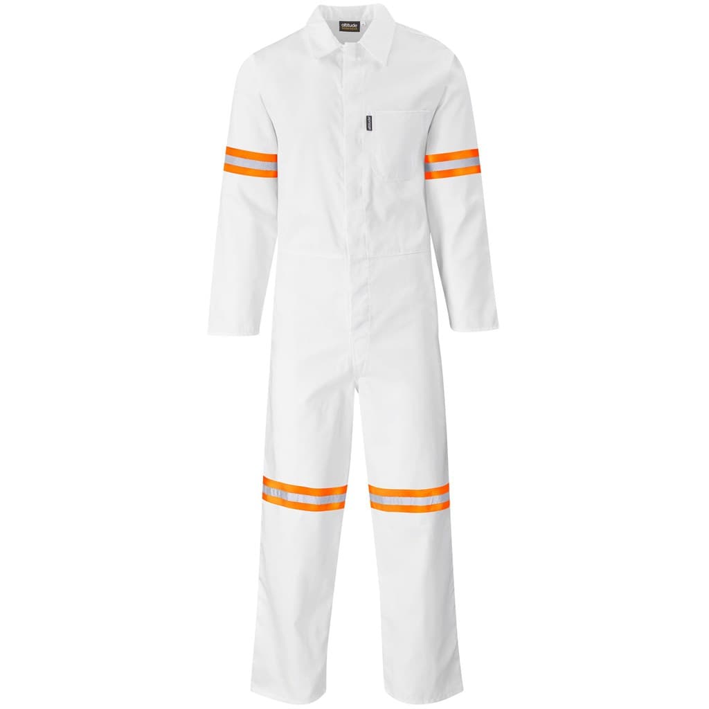 Safety Polycotton Boiler Suit - Reflective Arms & Legs - Orange Tape 12
