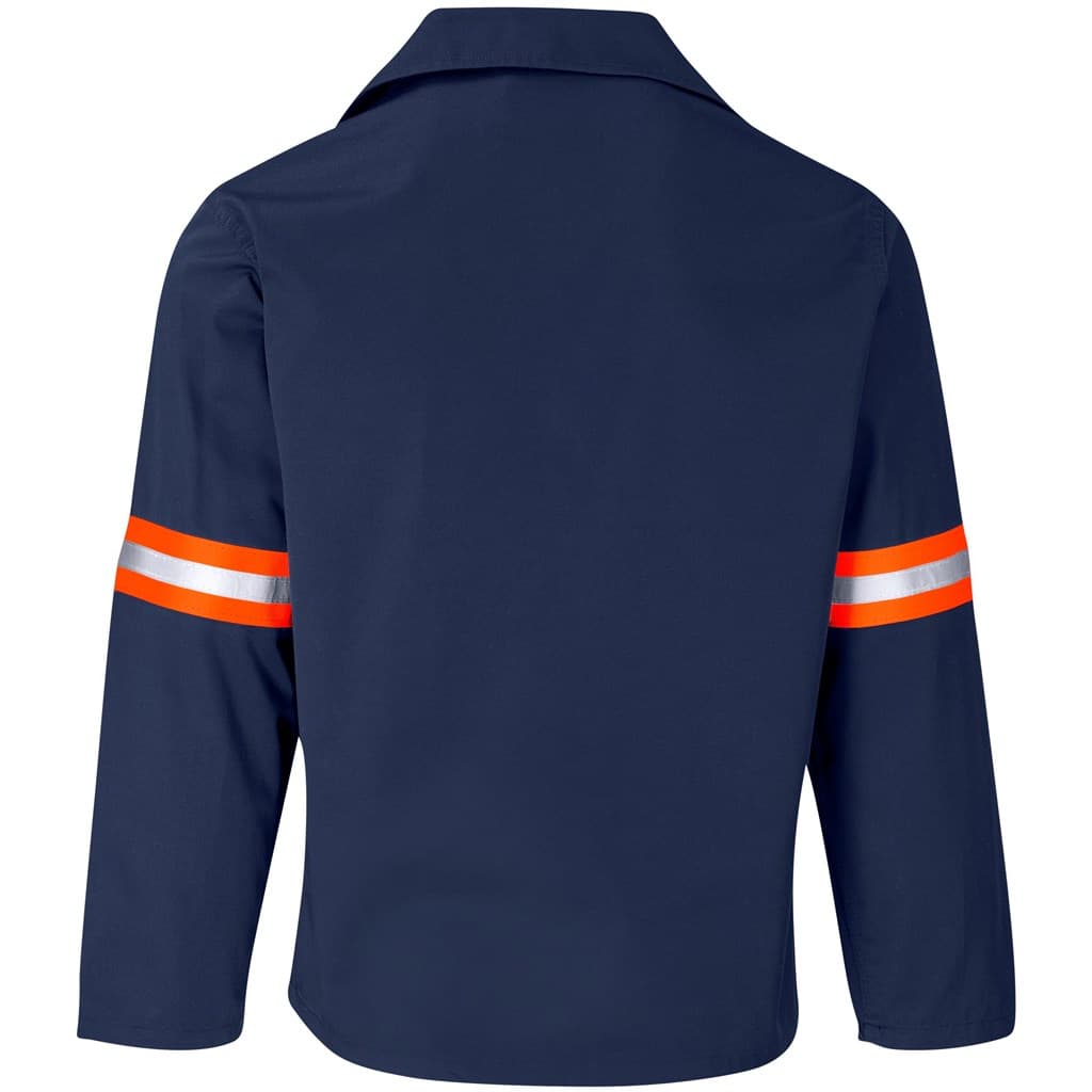 Site Premium Polycotton Jacket - Reflective Arms - Orange Tape 6