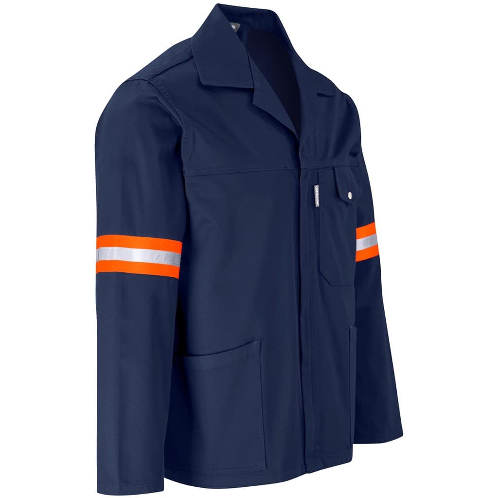 Site Premium Polycotton Jacket - Reflective Arms - Orange Tape 5