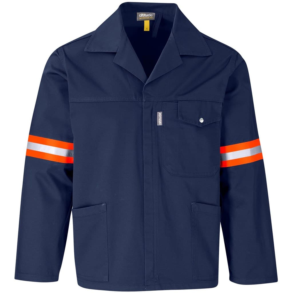 Site Premium Polycotton Jacket - Reflective Arms - Orange Tape 5