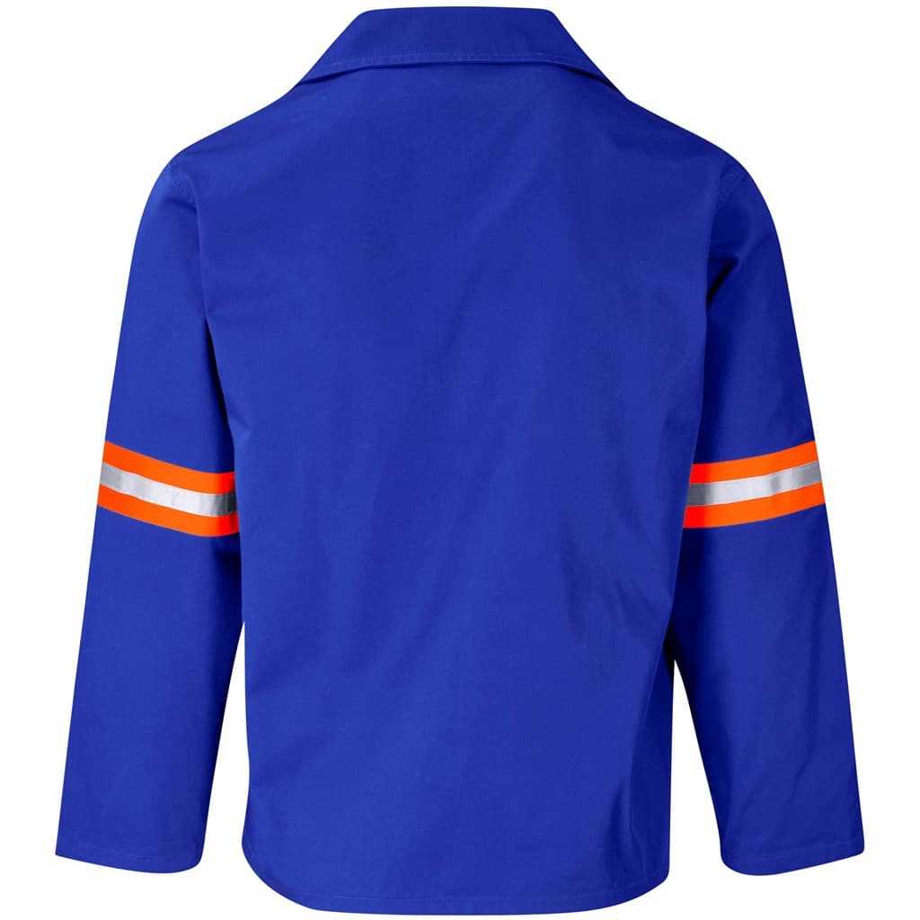Site Premium Polycotton Jacket - Reflective Arms - Orange Tape 9