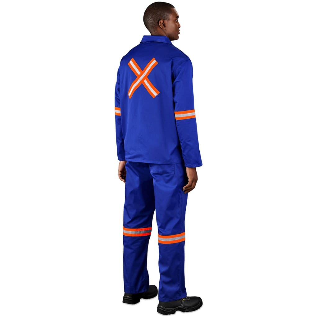 Site Premium Polycotton Jacket - Reflective Arms & Back - Orange Tape 5